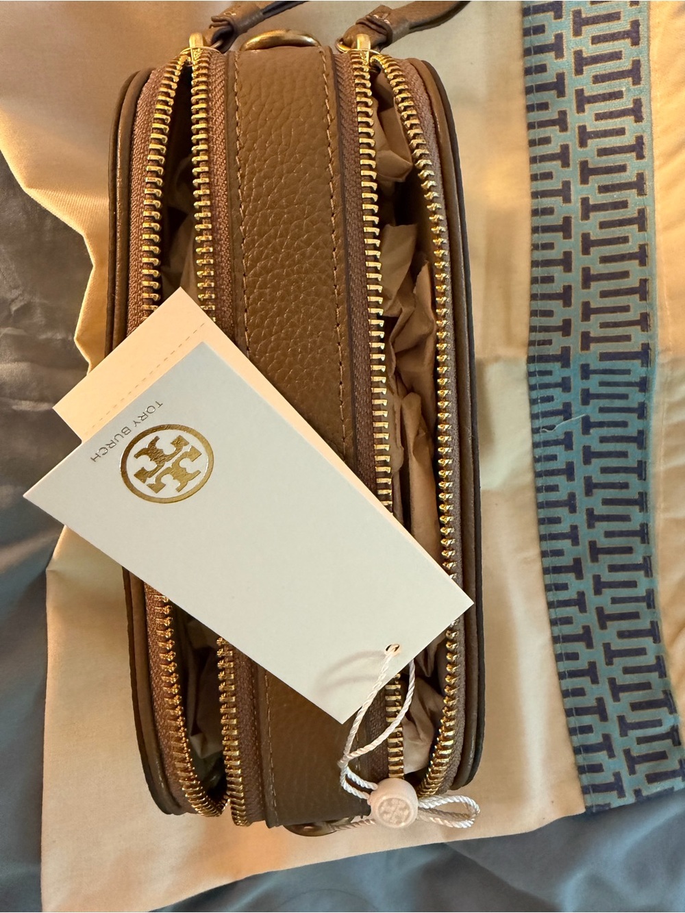 Tory Burch Miller Crossbody Bag Leather Logo - Picture 10 of 10